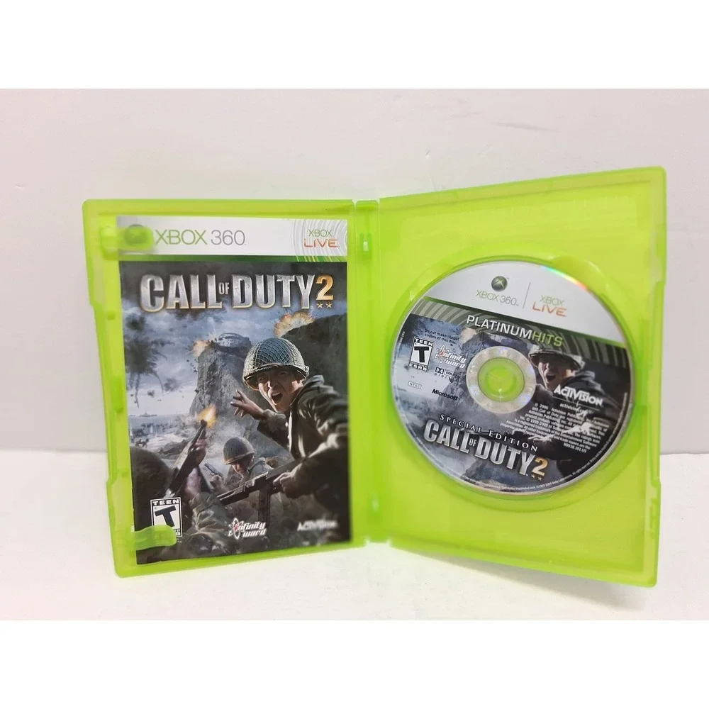 Call of Duty 2 Special Edition Xbox 360 Platinum Hits WWII Shooter Bonus DVD